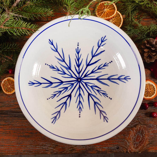 Large Georgetown Bowl, Brushwork Nordic Snowflake