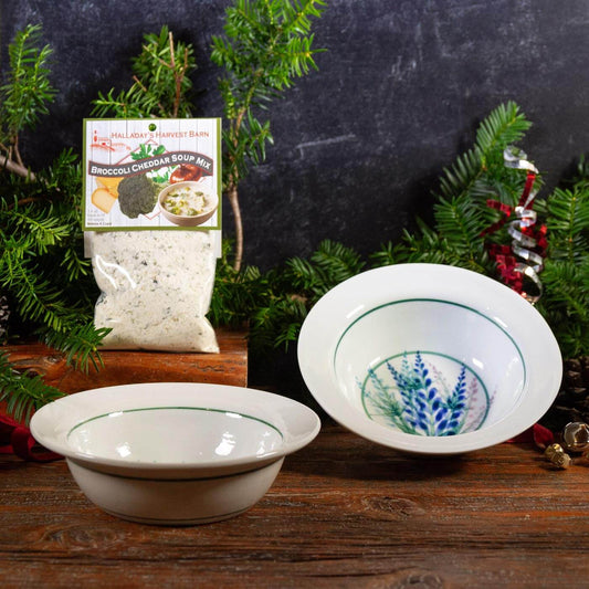 Pairing: (2) Lupine Soup Bowls & New England Made Broccoli Cheddar Soup Mix