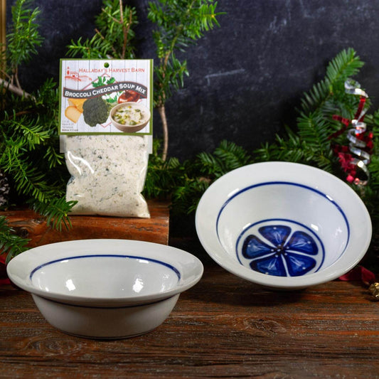 Pairing: (2) Sanddollar Soup Bowls & New England Made Broccoli Cheddar Soup Mix