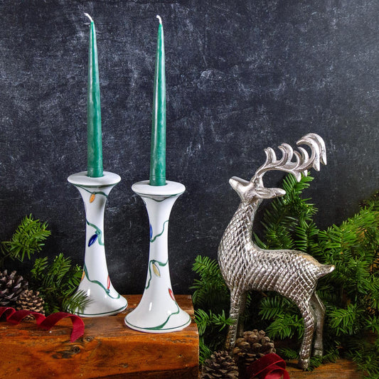 Pairing: Christmas Lights Candlestick Holders & Maine Made Candle Tapers