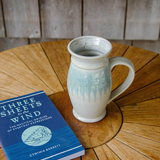 Pairing: Beer Stein, Chattered Ivory Blue & "Three Sheets to the Wind" book