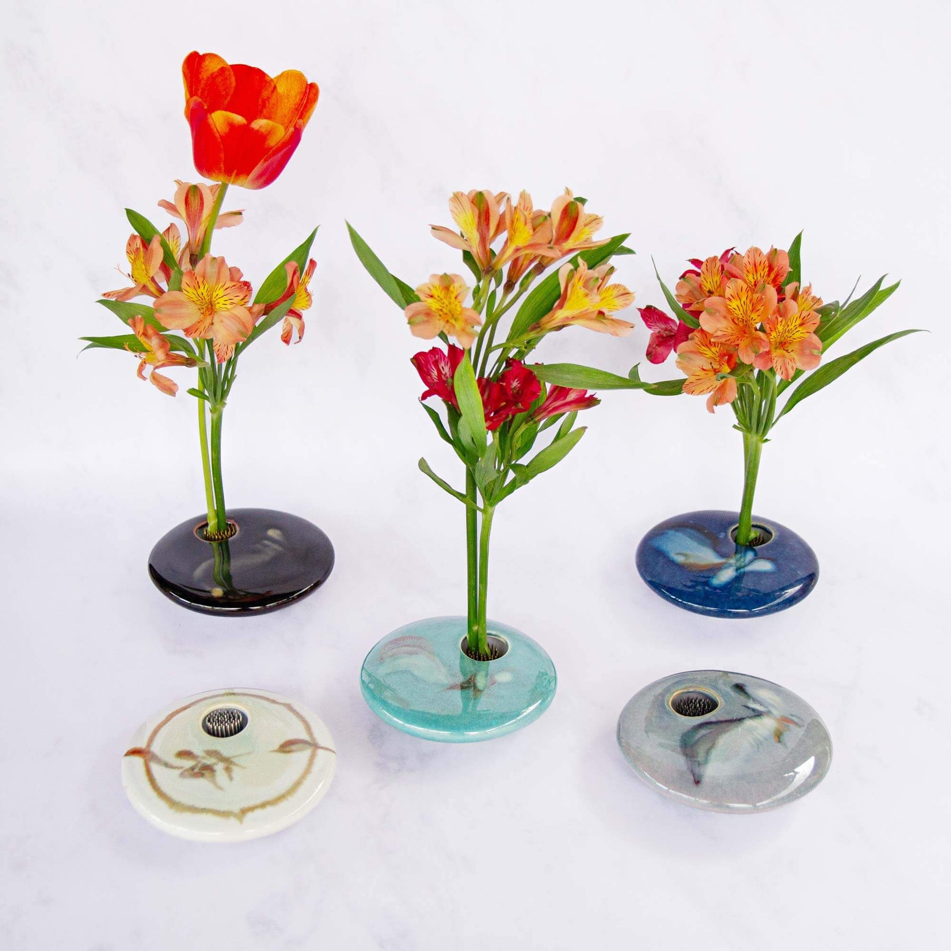 Georgetown Pottery Irregular Ikebana Gift Pack of 5 Vases