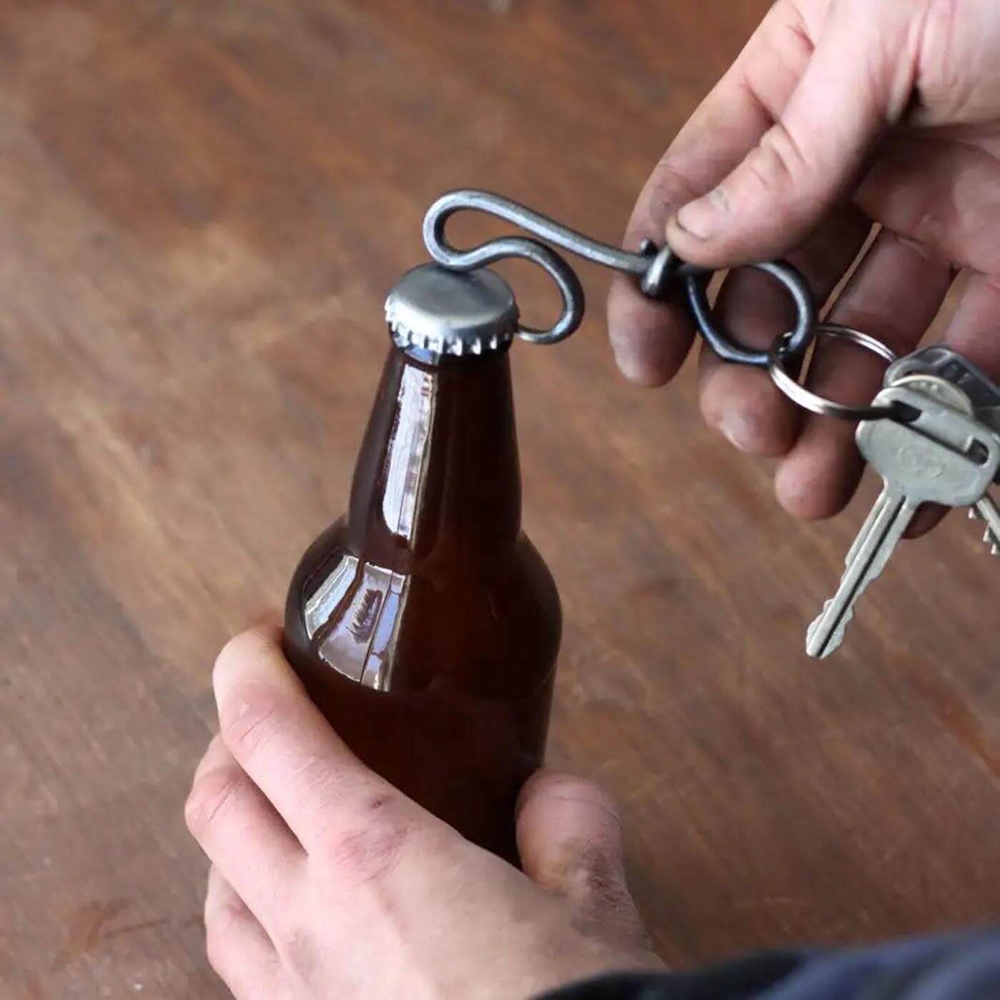 Pairing: Cobalt Stein & Maine Made, Hand-Forged Bottle Opener Keychain