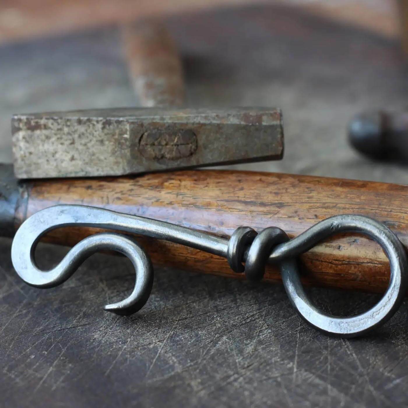 Pairing: Blue Hamada Stein & Maine Made, Hand-Forged Bottle Opener Keychain