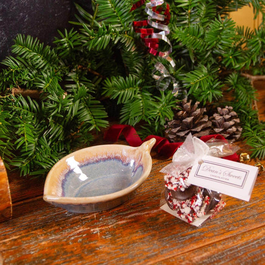 Pairing: Purple Leaf Dish & Maine-Made Mini Peppermint Bark