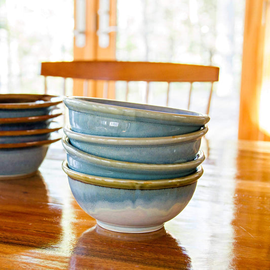 Round Ikebana Vase handmade by Georgetown Pottery in Maine