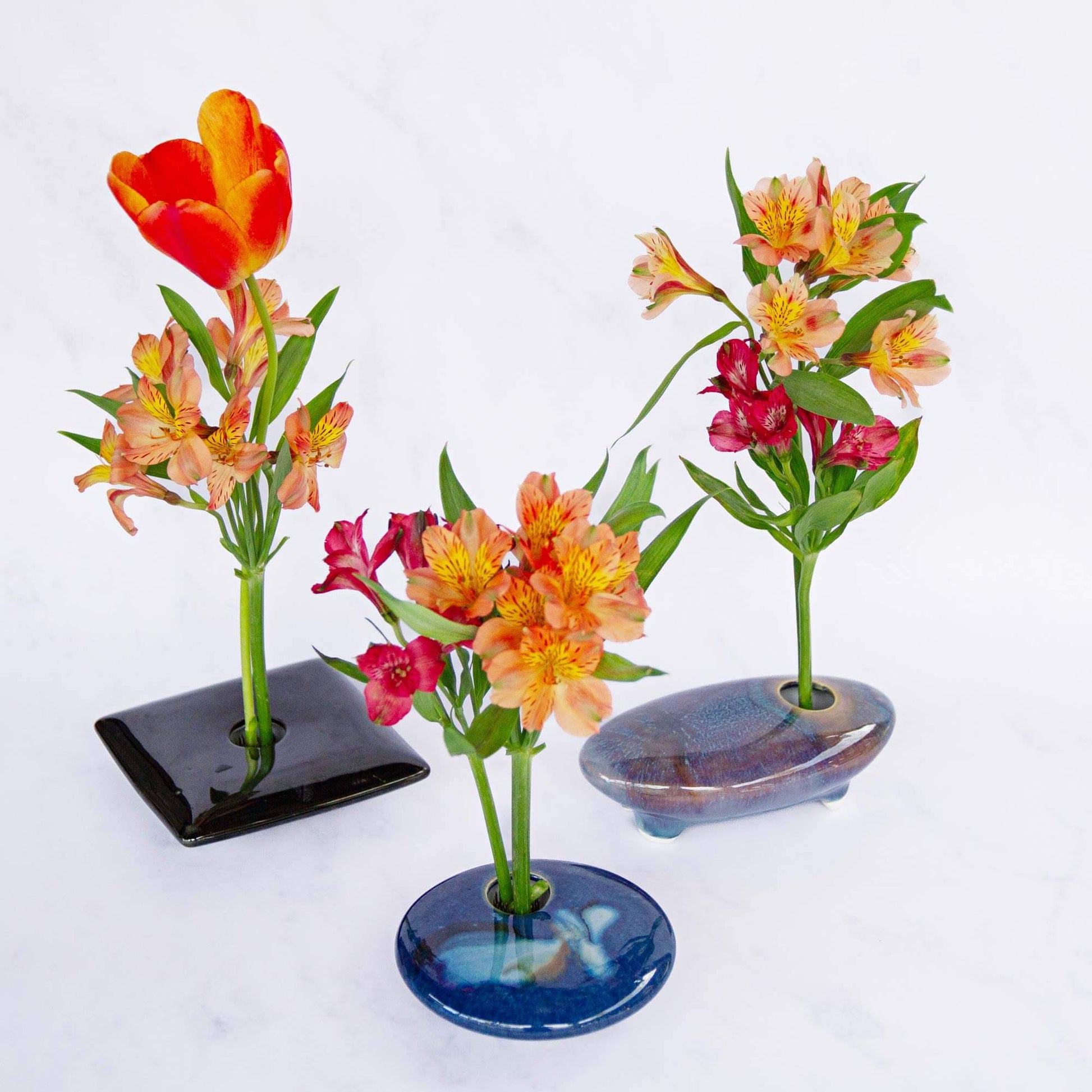 Georgetown Pottery Irregular Ikebana Gift Pack of 3 Vases