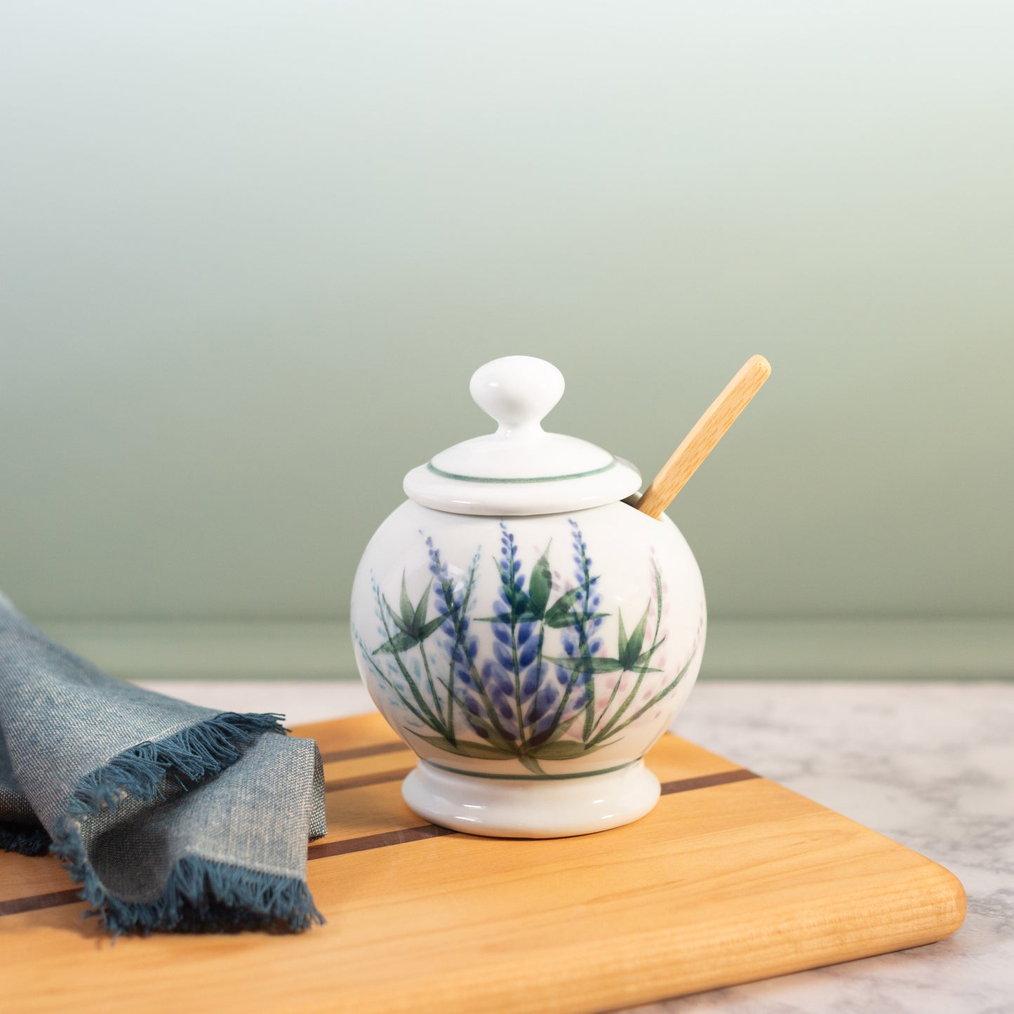 Sugar Jar with Wooden Spoon